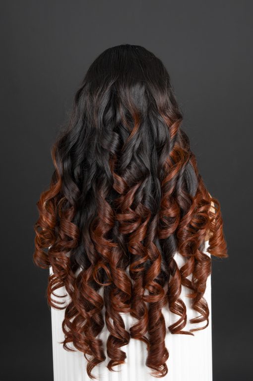 Mixed Length Colored Tips Wig