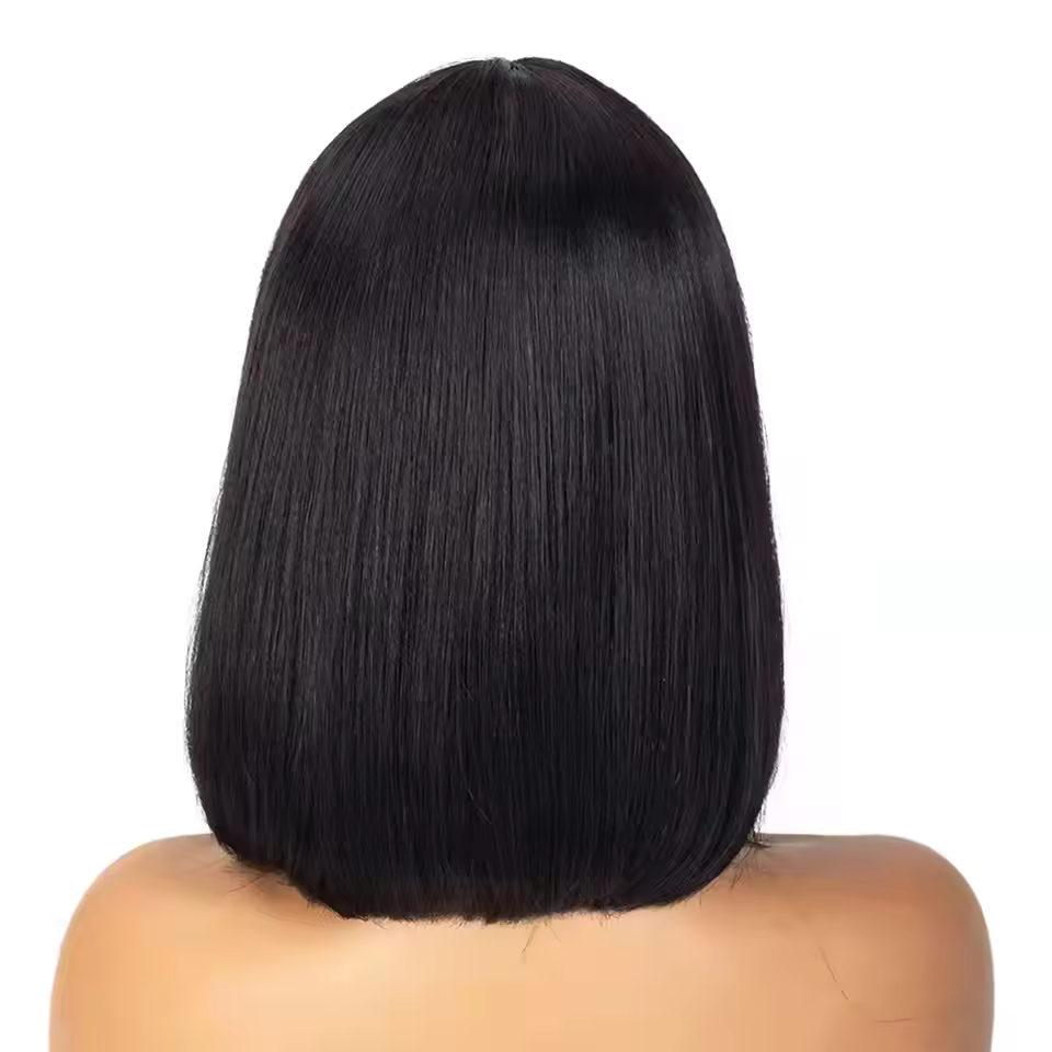 Silky Donor Crop Fringe Wig