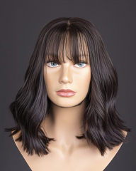 Raw Silk base Fringe Wavy Wig