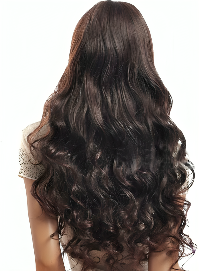 Dark Brown Wavy Wig-200g