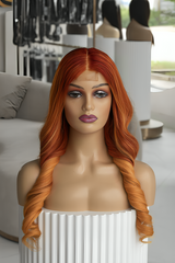 Orange mixed color bouncy Wig, 300g
